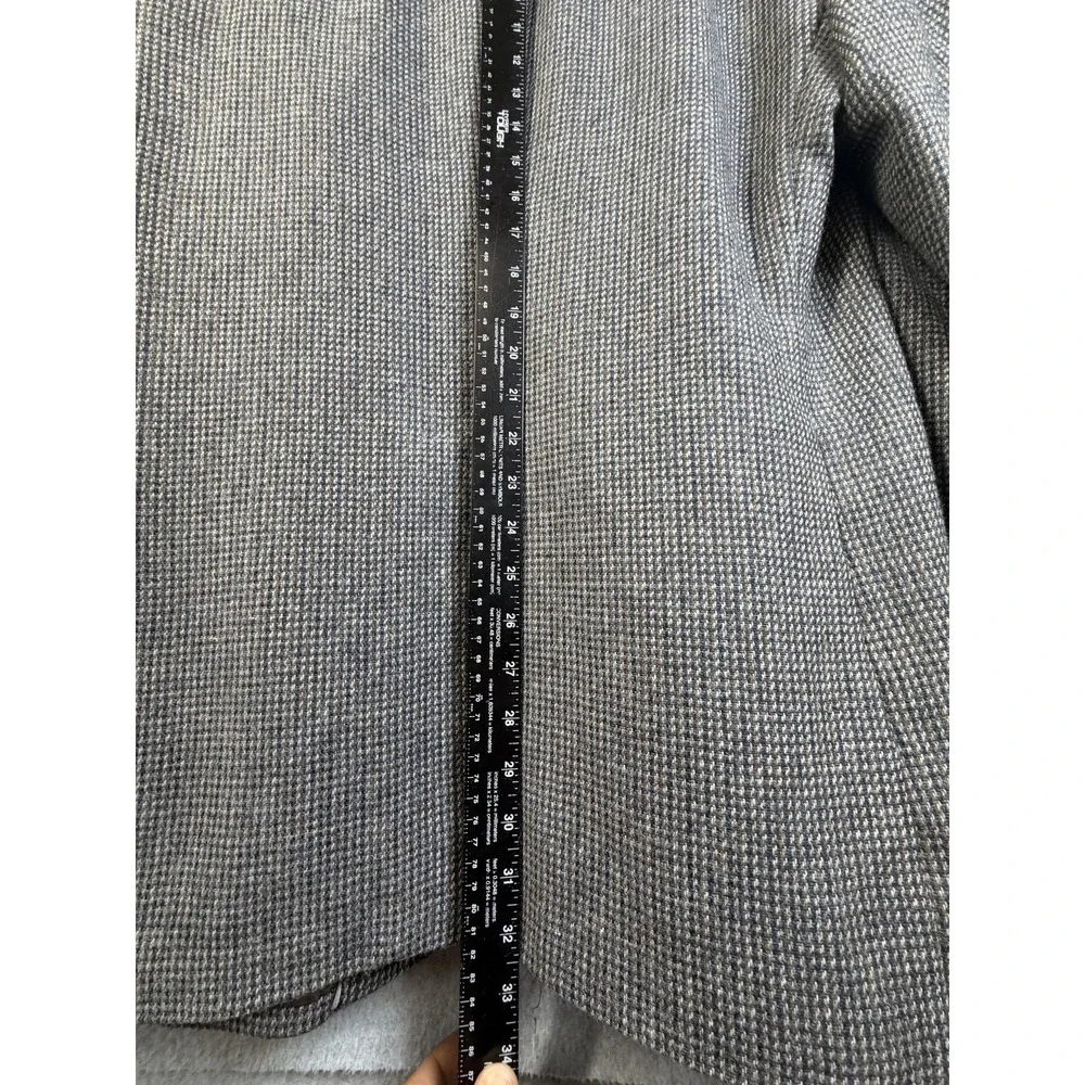 Joe Namath Blazer‎ Mens 44R Gray Check Tweed Sport Coat Jacket Classic Signature